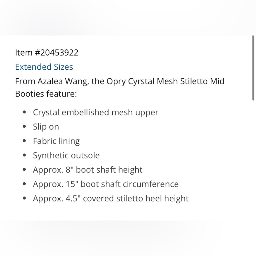 NEW AZAELA WANG the Opry Crystal Stiletto Mid Booties Size 10 OBO!!!! - Picture 12 of 12